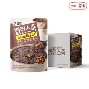 [정기구독] 샘표 밸런스죽 동지 찹쌀통팥죽 420g 12개