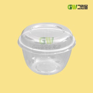 원형 빙수용기 DS-303 160파이 대 1100cc 300세트 투명 (합포장) / DS