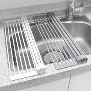 집앤 주방 싱크대 롤매트 실리콘 식기 건조대 드라잉 건조매트 설거지 거치대 대형 52x33