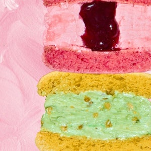 널담 뚱카롱 벚꽃에디션 고식이섬유 마카롱 4구+4구 (피스타치오/체리블라썸) 교차선택