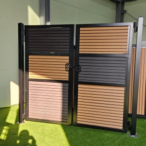 자동 합성목재 주택대문 자체제작 양문형 스윙도어 RH28