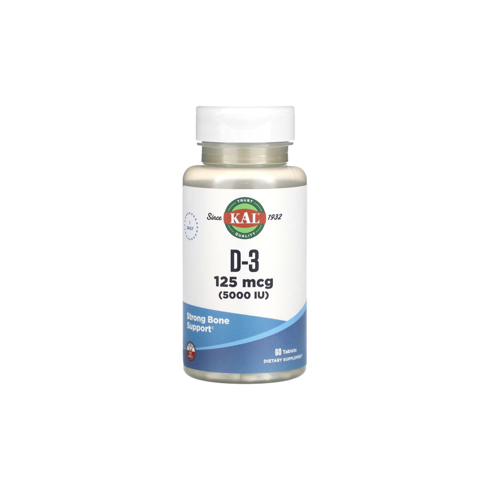 KAL D 3 <b>비타민d</b>3 바이타민 <b>vitamin D</b> 125mcg(5,000IU) 60정