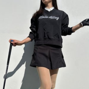 로로얼로이 여성 골프 바람막이 아노락 브이넥 크롭 스프링 맨투맨 티셔츠 여성골프웨어