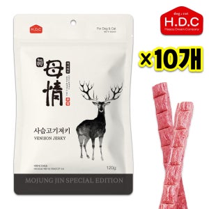 아스쿠 모정 져키 사슴고기 120g x10개 강아지 간식