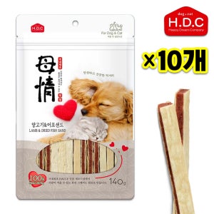 아스쿠 모정 져키 양고기 어포샌드 140g x10개 강아지 간식