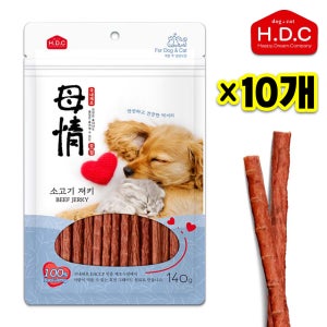 아스쿠 모정 져키 소고기 140g x10개 강아지 간식