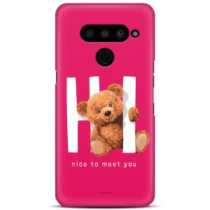 LG X6 케이스 테디베어 핫핑크