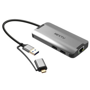 [이지넷유비쿼터스] USB A/C타입 to 듀얼 HDMI 멀티허브 5122TCH-DUAL