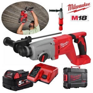 milwaukee 일자형 충전해머드릴 (26mm) M18 SDS-plus BLHACD26-50 (18V 5.0Ah) 3-MODE/로터리 함마드릴