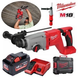 milwaukee 일자형 충전해머드릴 (26mm) M18 SDS-plus BLHACD26-120 (18V 12.0Ah) 3-MODE/로터리 함마드릴