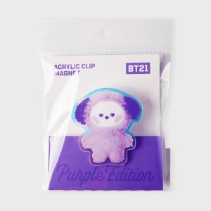 라인프렌즈 BT21 CHIMMY Purple of Wish Edition 미니니 아크릴 클립 마그넷