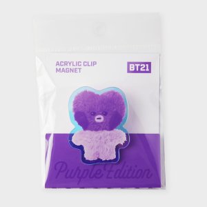 라인프렌즈 BT21 TATA Purple of Wish Edition 미니니 아크릴 클립 마그넷