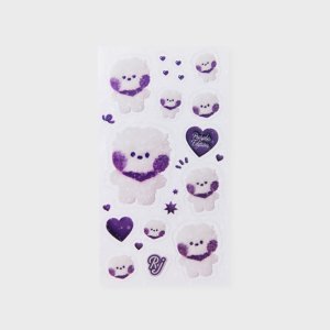 라인프렌즈 BT21 RJ Purple of Wish Edition 미니니 스티커