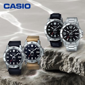 백화점AS가능 카시오 흑새치 빈티지 다이버 시계 MTP-VD01 02 34종 방수 군인시계