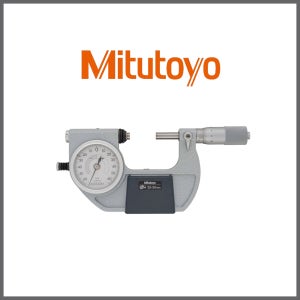검교정 미쓰도요 510-122 지시 마이크로미터 다이얼타입 앤빌수축버튼 왼쪽 25-50mm 0.001mm IDM-50R MITUTOYO