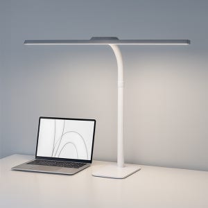 스피아노 테드 PRO LED 화이트 와이드 스탠드 안티 블루라이트 학습용 사무용