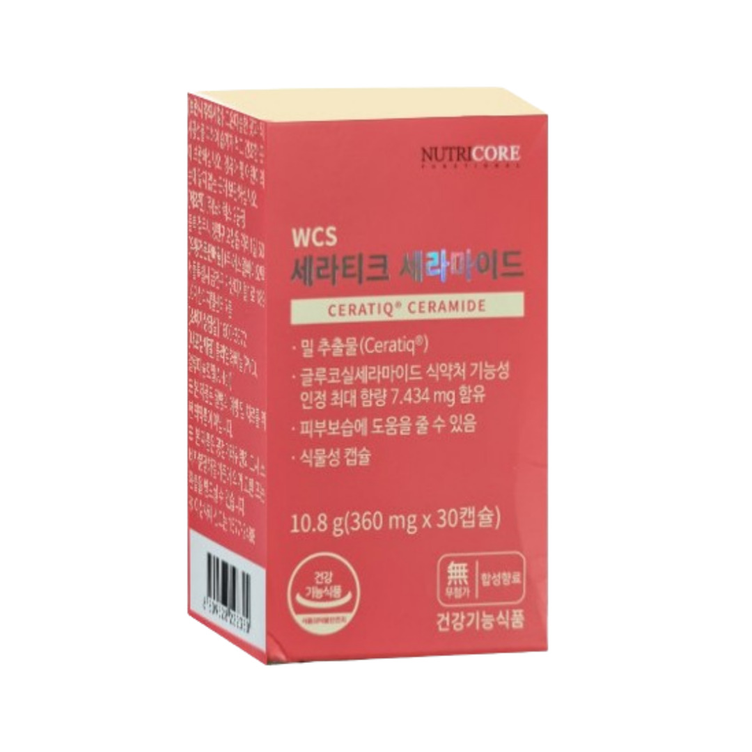 뉴트리코어 <b>세라</b>티크 <b>글루코실 세라마이드</b> 30정 1박스 1개월
