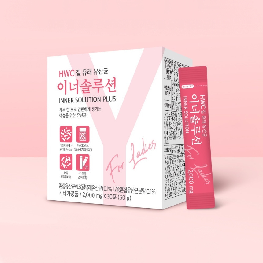 HWC 이너솔루션 여성 질건강유산균 질영양제 30포