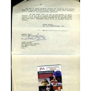 로드 테일러 JSA Coa 1965년 추카 계약 서명 NFL 컷