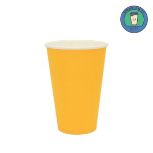 컬러 종이컵 384ml (13온스) 오렌지 테이크아웃컵 1000개 일회용 카페