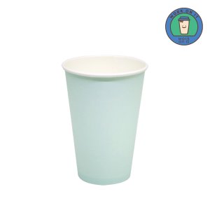 컬러 종이컵 384ml (13온스) 민트 테이크아웃컵 1000개 일회용 카페