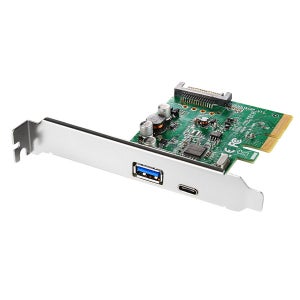[이지넷유비쿼터스] USB C USB A PCI-E 2포트 확장카드 NEXT-323TCA