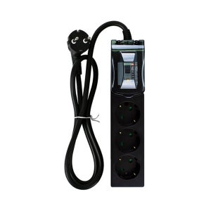 플러스탭 블랙 고용량 멀티탭 누전차단 3구 1.5m