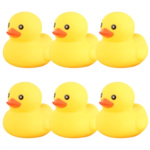 R 오즈토이 목욕놀이 오리 8cm 6p dc099 물놀이 샤워 러버 애착 인형 소프트 덕