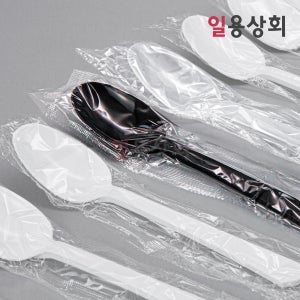 일회용 숟가락 수저 모음전 줄줄이 개별포장 벌크포장 낱개포장