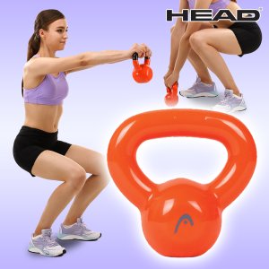 헤드 케틀벨 4kg 오렌지 크로스핏 웨이트 덤벨 스윙 근력 운동 캐틀벨