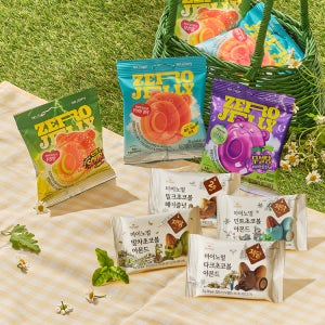 마이노멀 저당 초코볼 제로젤리 2박스(다크 밀크 말차 민트 아몬드 / 제로 사워 포도베어)