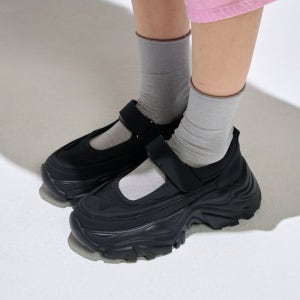 [클립] 소가죽 여성 스탠딩 스니커즈 발레코어 메리제인 운동화 ATYP -CL0501HB 6.5cm