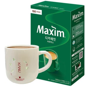 동서식품 맥심 디카페인 커피 믹스 100T+윈도우머그