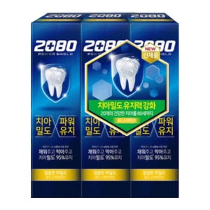 [유통기한 25년 8월]애경 2080 파워쉴드 치약 골드 스피아 140g x 3개