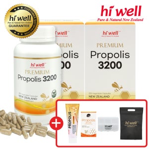 뉴질랜드 하이웰 프로폴리스 3200 프리미엄 플라보노이드 250캡슐, 2개