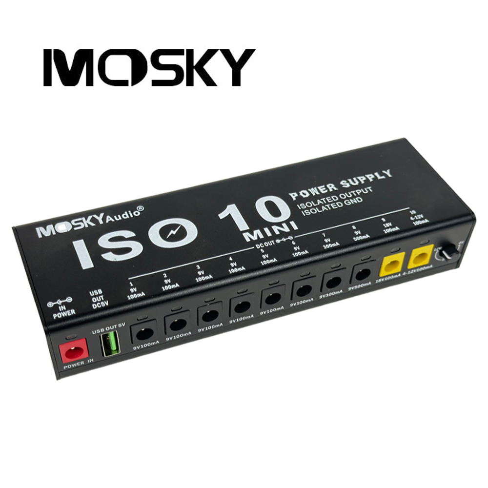 Native Instruments 모스키 이펙터 페달보드 컴팩트형 파워서플라이 ISO-10 MINI (10구)