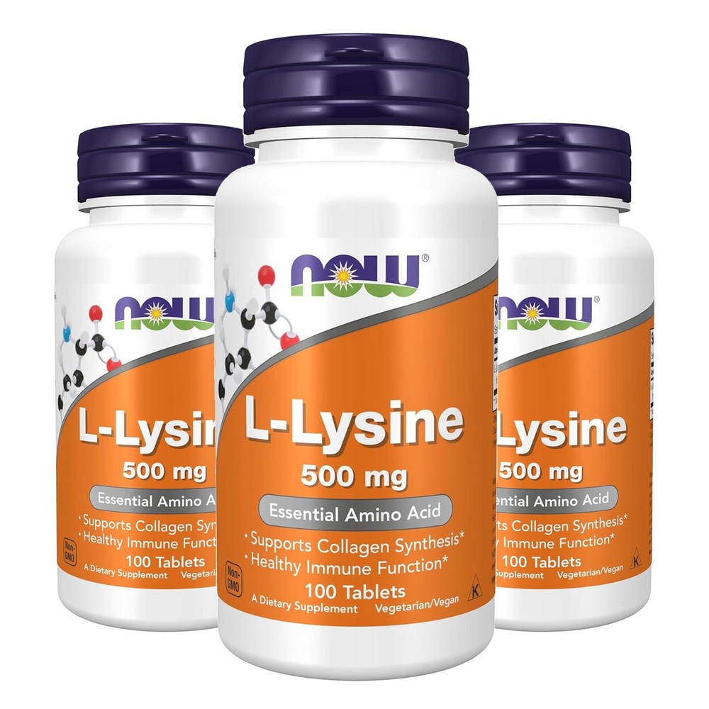 나우푸드 L<b>라이신 500mg</b> 100캡슐 3개