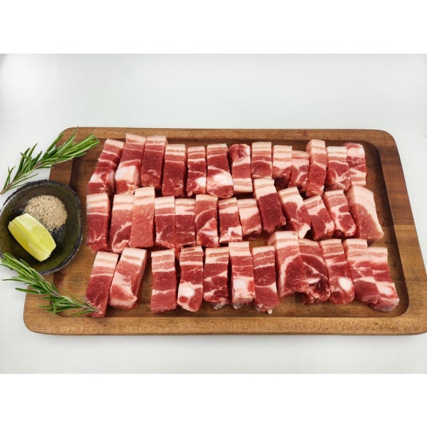 벽돌 한입 삼겹살 (삼겹살+오겹살) 1kg