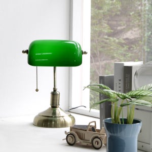 1개+LED벌브전구 뱅커스 책상조명 침대 침실 엔틱 협탁 독서 LED 스탠드 등