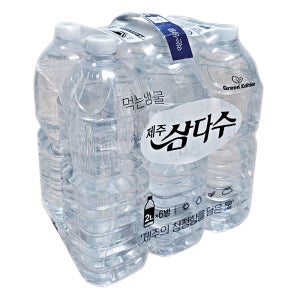 (마트)오피스존 생수 2L 6개 제주 삼다수 투명 페트 무라벨 그린 미네랄 암반수