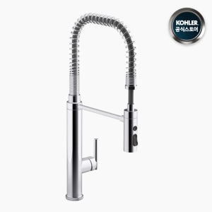 [콜러] KOHLER 24982T-4-CP 퓨리스트 풀아웃 자바라 주방 수전