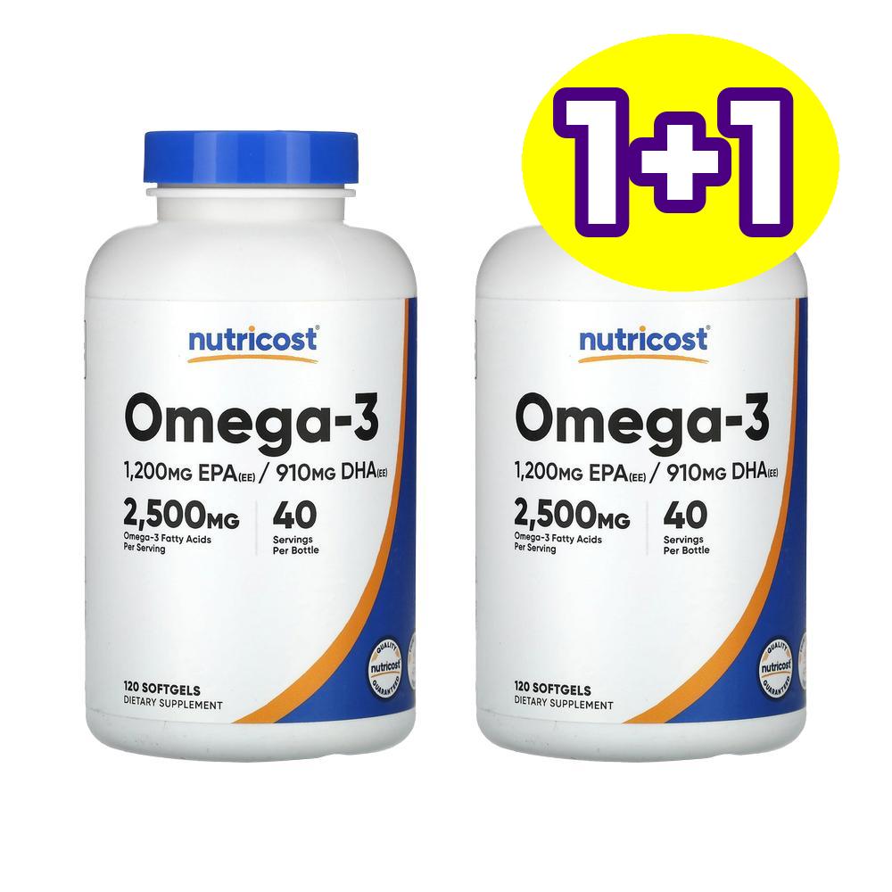 [1+1] 뉴트리코스트 <b>오메가3</b> 833mg 120정