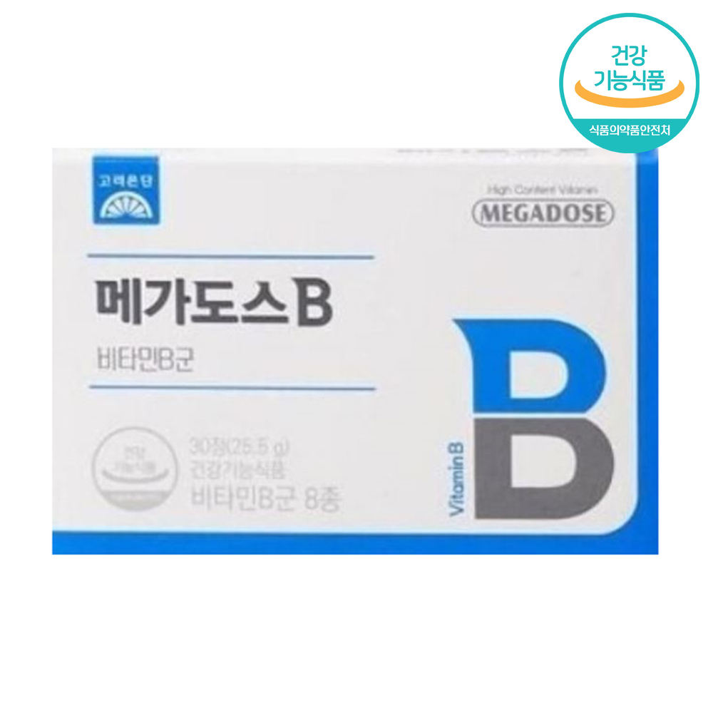 메가도스B 고함량 비타민B군 영양제 컴플렉스 30정