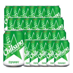 칠성사이다 355ml 24캔 업소용 음료수 뚱캔 캔음료