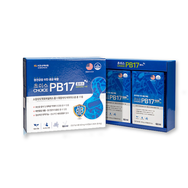 <b>우정약품</b> 초이스PB17플러스 초이스피비 유산균 프로바이오틱스 알루알루 식물성캡슐 4개월분 281001