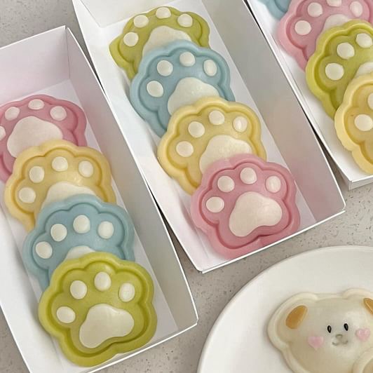 강아지 발바닥 바람떡틀 떡도장 떡도구 절편 만들기