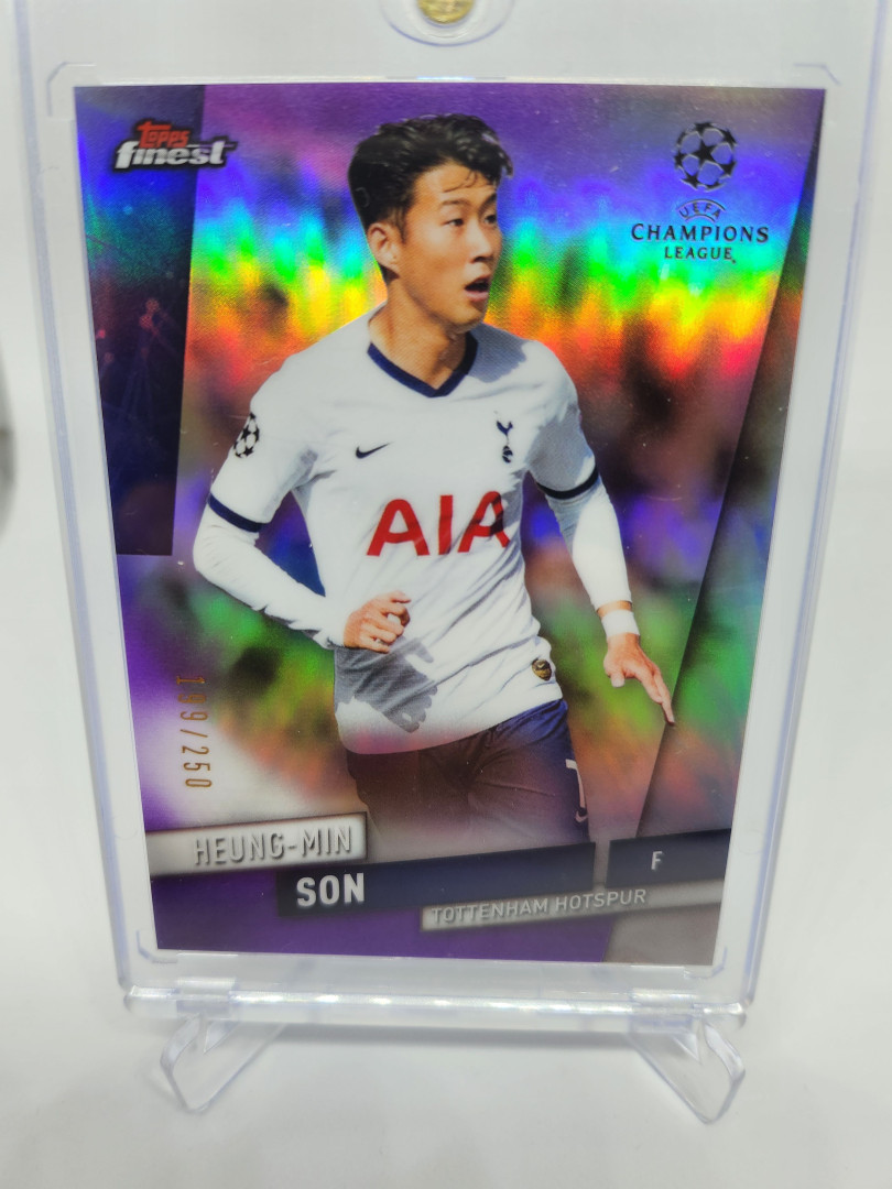 2019 Topps Finest REFRACTOR PURPLE 한정판 손흥민 EPL 카드