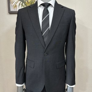 바쏘옴므 25SS 남자여름정장 그레이 슬림핏 레귤러핏 스판 수트 WSZ2JT58CH-58