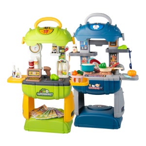 [아이스타] 역할놀이 슈퍼마켓놀이(주방놀이 2 in 1 세트)