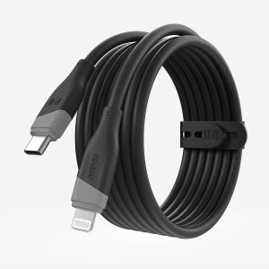 실키 USB C타입 to 라이트닝 8핀 MFi 고속충전 케이블 블랙, 1개, 2m